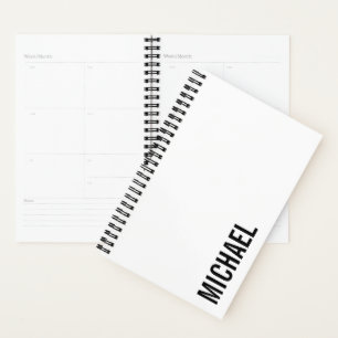 Agenda Nome Personalizado Mínimo Moderno