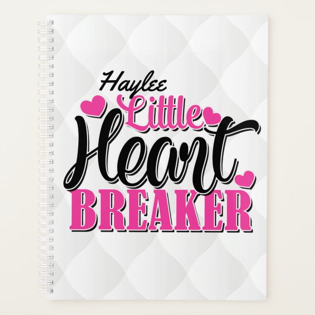 Agenda Nome Personalizado Pequeno Criador Rosa (Frente)