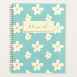 Agenda Nome Personalizado Personalizado Daisy Floral Cute