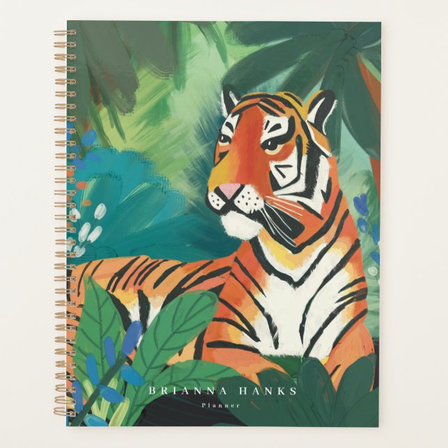 Agenda Nome Personalizado Selva TIger (Frente)