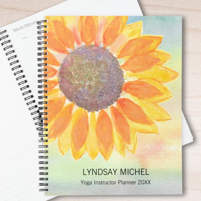 Agenda Nome Personalizado Yoga Instrutor Planner 2023 (Criador carregado)