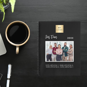 Agenda Nome preto dos membros da equipe de fotos da empre