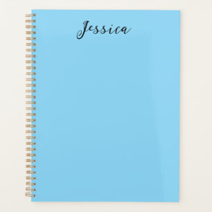 Agenda Nome Profissional Simples Elegante Moderno Azul