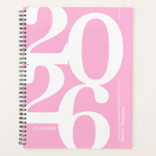 Agenda Nome rosa-claro 2026