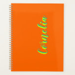 Agenda Nome Verde Primavera 3D Amarelo do limão | Funny O<br><div class="desc">Minúscula Neon Sunset Orange iPhone 16 Case (Limão Amarelo e Primavera Verde Shadow 3D Text Name) Adicione seu primeiro nome,  sobrenome,  letras iniciais. Personalize para seu uso personalizado. Clique no botão "Personalizar" para alterar a cor de fundo,  os estilos de fonte e a cor da fonte.</div>