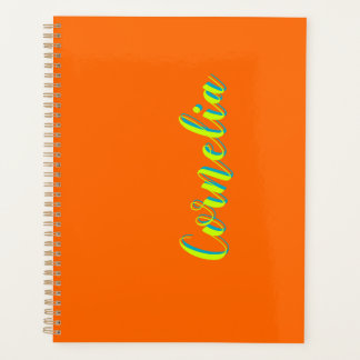 Agenda Nome Verde Primavera 3D Amarelo do limão | Funny O