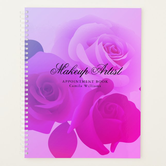 Agenda Nomeação de Artista Floral da Fuchsia Moderna (Frente)