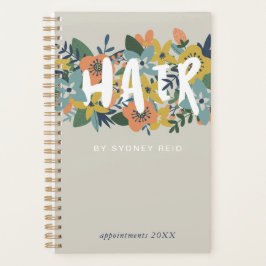 Agenda Nomeação de Stylist de Cabelo Floral Encantador
