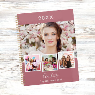 Agenda nomeações para colagem de fotos ouro em rosa 2025