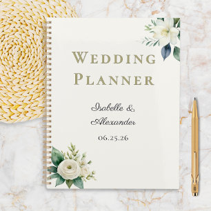 Agenda Nomes de Casal Personalizados Floral Elegante Casa