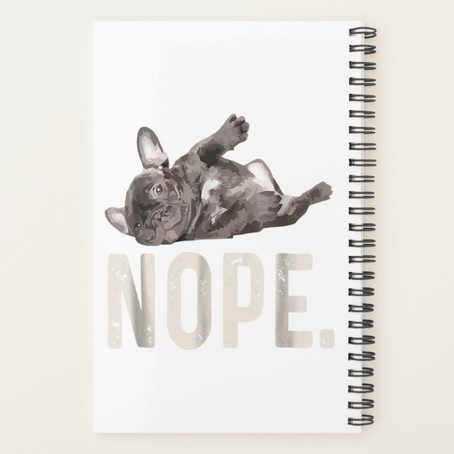 Agenda Nope Lazy French Bulldog Lover Gift (Verso)