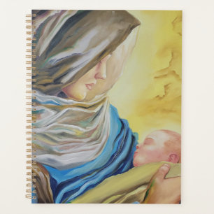 Agenda Nossa Senhora do Silêncio segurando Jesus bebê