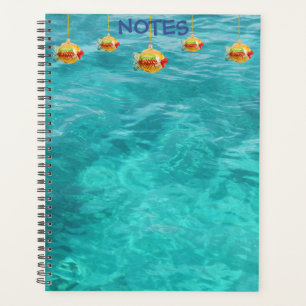 Agenda Notas do Oceano Azul com Peixe