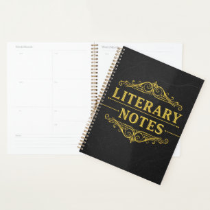 Agenda Notas Literárias - Academia Escura
