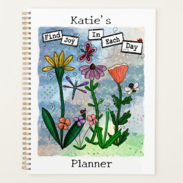 Agenda Notas Musicais de Flores Personalizadas e Trabalho