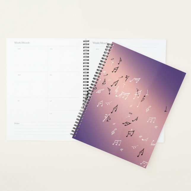Agenda Notas Musicais na lavanda da Lua (Exibição)