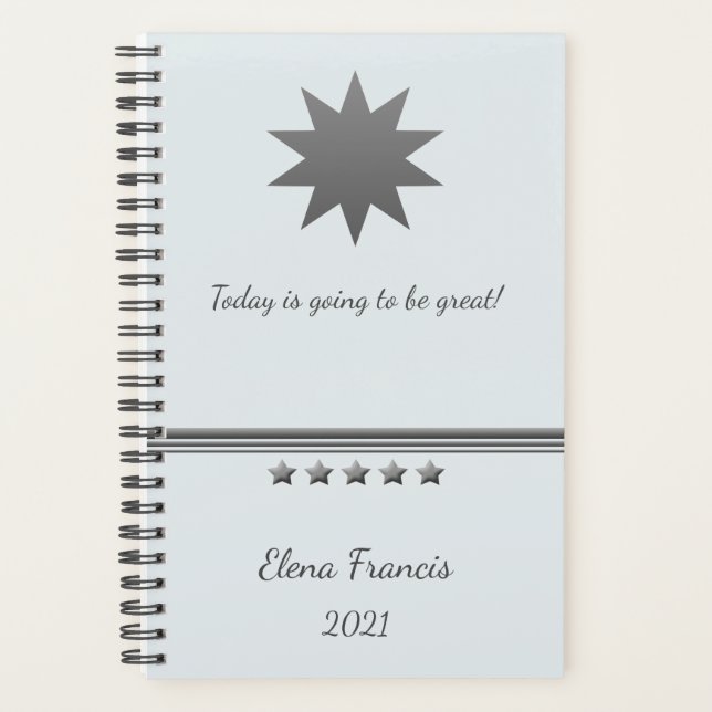 Agenda Notebook 5 Star Silver Text Professional (Frente)