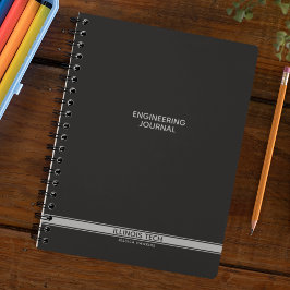 Agenda Notebook Black Classic Stripe Spiral