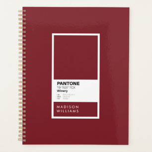 Agenda Notebook Burgundy Personalizado Nome personaliza