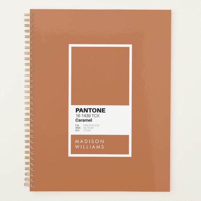 Agenda Notebook Caramel Personalizado | Nome personalizad (Frente)