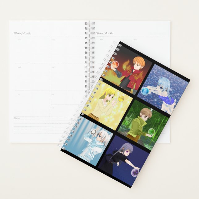 Agenda Notebook de caráter elementar Anime (Exibição)