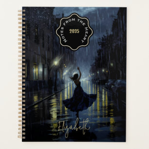 Agenda Notebook de dança de chuva da meia-noite
