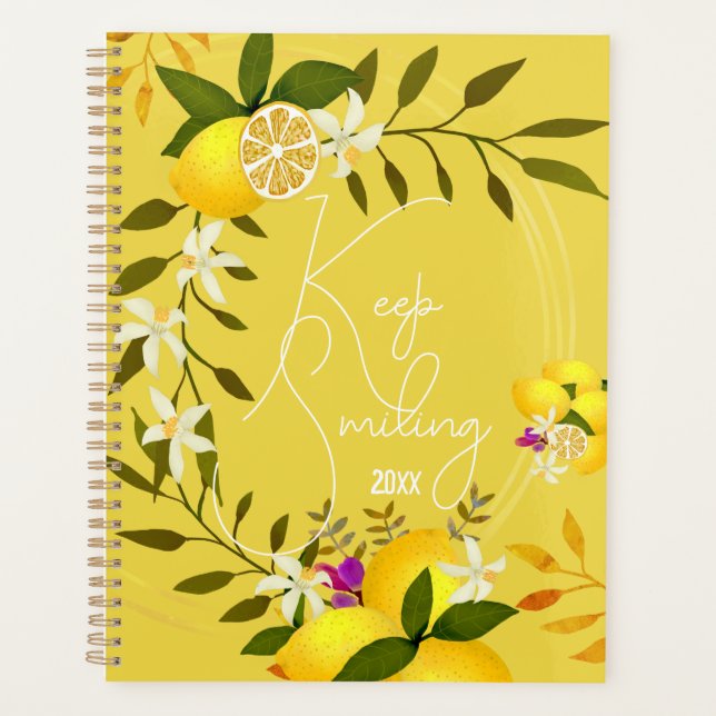 Agenda Notebook de Foto Espiral Lemon Mustard (Frente)