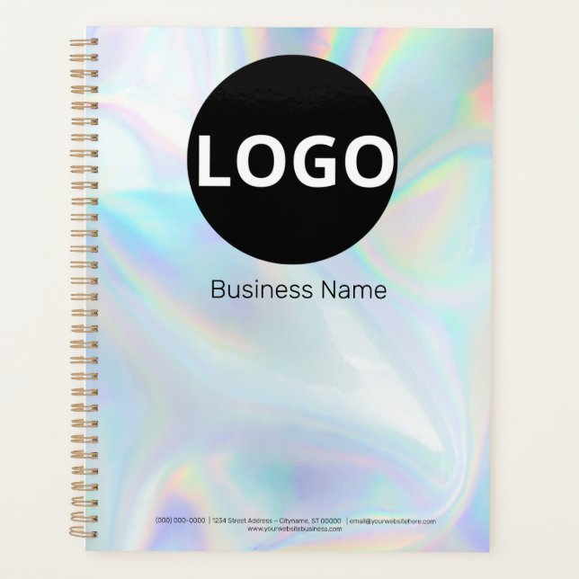 Agenda Notebook de logotipo holográfico personalizado (Frente)