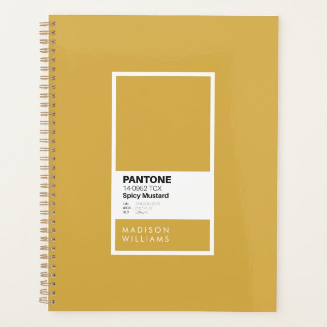 Agenda Notebook de Mostarda de Seleção Personalizado | Pe (Frente)