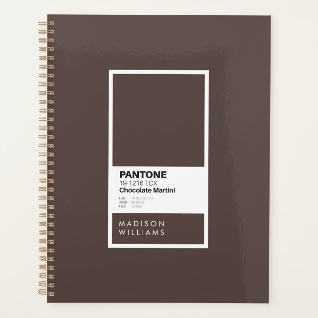 Agenda Notebook Escuro Personalizado | Chocolat Personali (Frente)