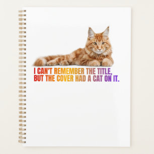Agenda Notebook espiral de citação de gato engraçado para
