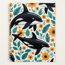 Agenda Notebook Floral orca Spiral