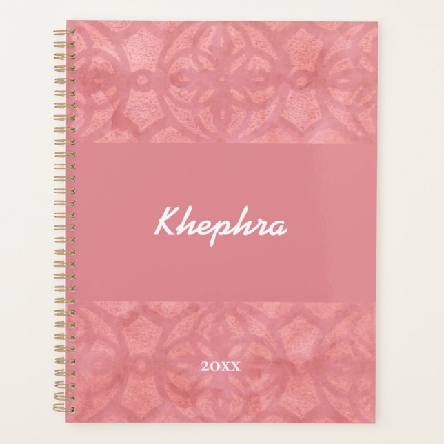 Agenda Notebook Ruddy Pink Name e Year (Frente)