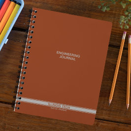 Agenda Notebook Saddle Brown Classic Stripe Spiral