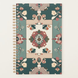 Agenda Notebook sem costura inspirado em tapete geométric