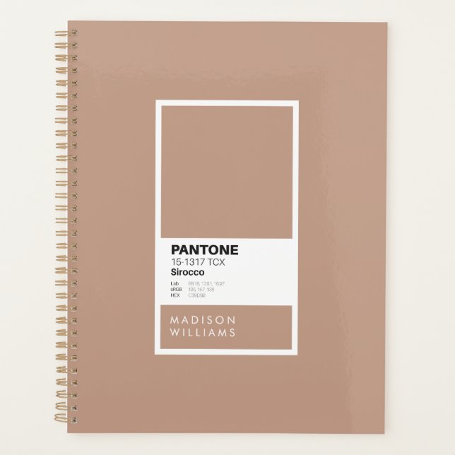 Agenda Notebook Sirocco Personalizado | bege quente perso (Frente)
