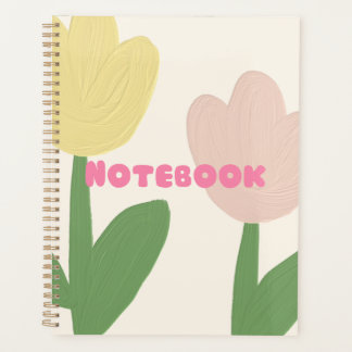 Agenda Notebook Tulip Floral -Elegante para Escrevendo e 