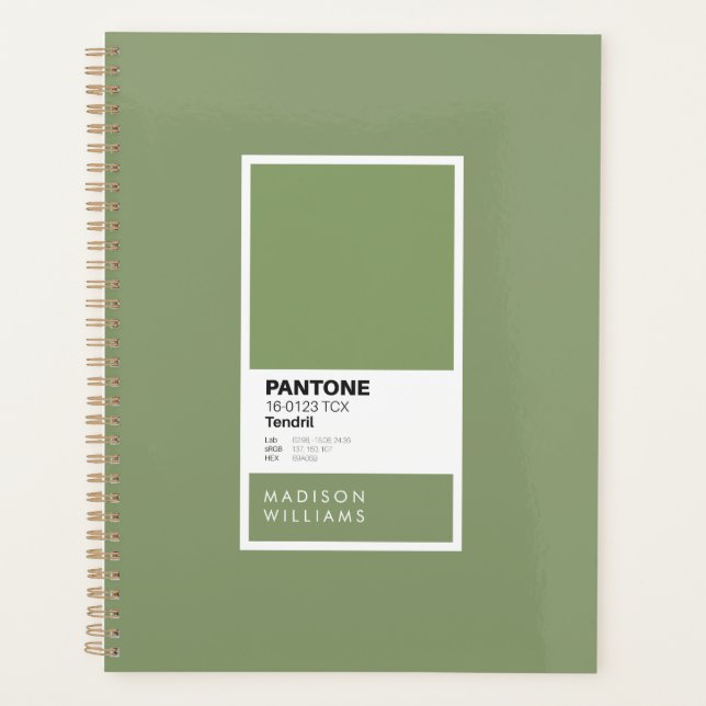 Agenda Notebook Verde Personalizado | Diário Personalizad (Frente)
