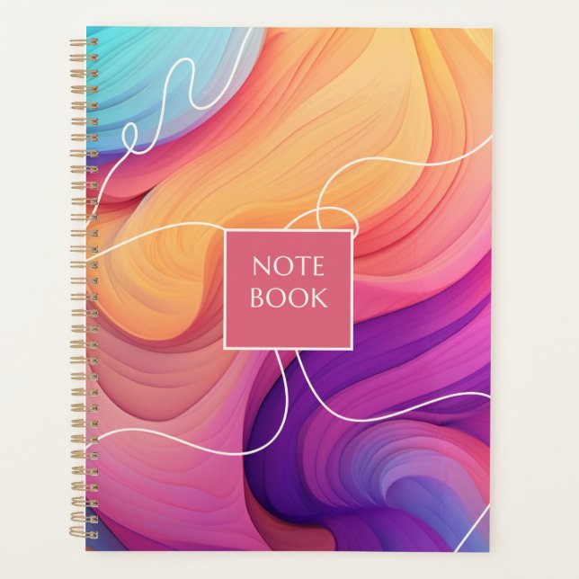 Agenda Notebook Vibrant Waves (Frente)