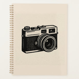 Agenda Notebook Vintage Camera - Jornada com Fotografia R