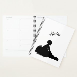 Agenda Notebook Weary Ballerina Personalizado w Nome