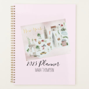 Agenda Nova Iorque - Ilustração de Aquarela