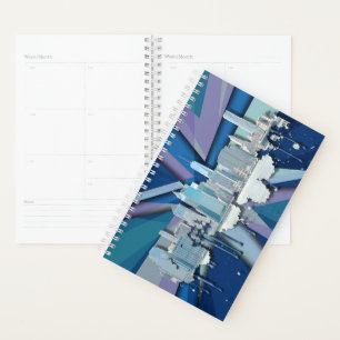 Agenda Nova Iorque Skyline Azul 3D