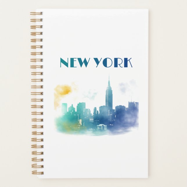 Agenda Nova Iorque Skyline NYC Viagem da América Liberdad (Frente)