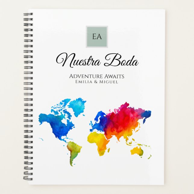 Agenda NUESTRA BODA Planificación o libro de visitas (Frente)