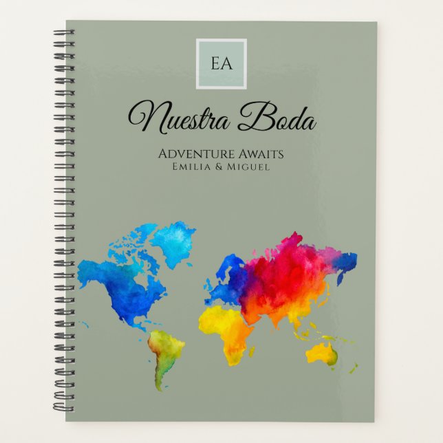 Agenda NUESTRA BODA Planificación o libro de visitas (Frente)