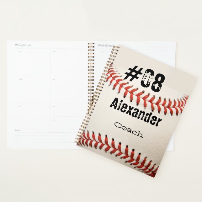 Agenda Número do Nome Posição Personalizada Baseball Bran (Exibição)