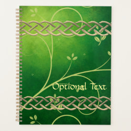 Agenda Números e Folhas Verde Celtas