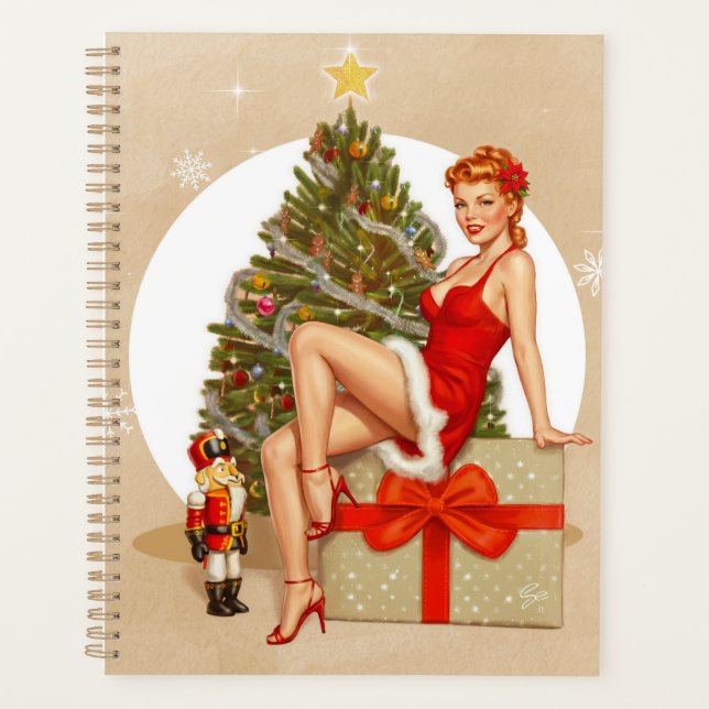 Agenda Nutcracker Sweet Retro Pinup Christmas Planner (Frente)