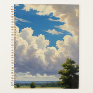 Agenda Nuvens brancas e céu azul limpo